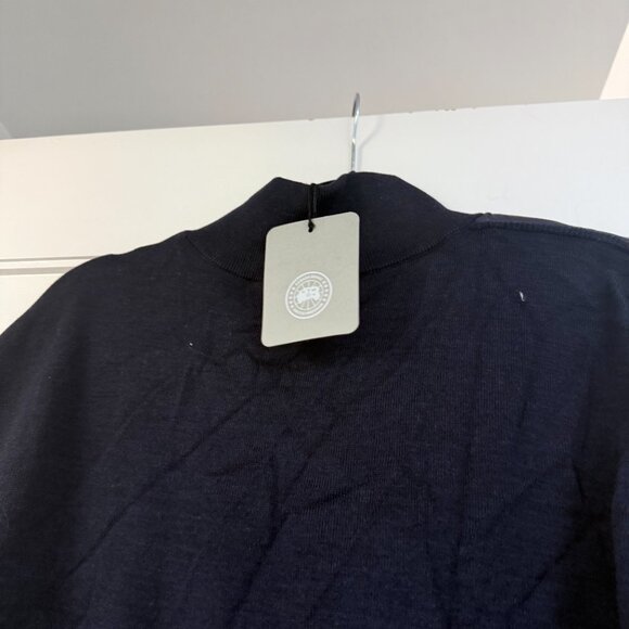 NWT Canada Goose Men's HyBridge Knit Packable Jacket Navy Wool Knit Down Filled - Picture 8 of 8